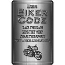 Blechschild 18x12 cm Motorrad Biker Code race the rain ride Auto Garage Werkstatt