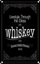 Blechschild 18x12 cm Alkohol Whiskey livestyle trough