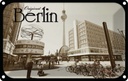 Blechschild 12x18 cm Berlin original Fernsehturm Foro Bildmotiv Reisemotiv Abenteuer Reisen