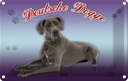 Blechschild 12x18 cm Hund Deutsche Dogge 1888 Tier Haustier