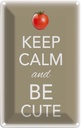 Blechschild 18x12 cm Keep Calm and be cute Tomate Yoga