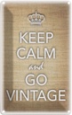 Blechschild 18x12 cm Keep Calm and go vintage Yoga