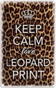 Blechschild 18x12 cm Keep Calm love leopard print Yoga
