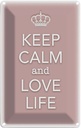 Blechschild 18x12 cm Keep Calm and love life Yoga