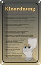 Blechschild 18x12 cm Kloordnung Toilette WC Regeln Warnschild Hinweisschild Sicherheit Vorsicht