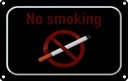 Blechschild 12x18 cm No smoking Rauchverbot Warnschild Hinweisschild Sicherheit Vorsicht