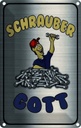 Blechschild 18x12 cm Schrauber Gott Werkzeug Beruf Arbeit