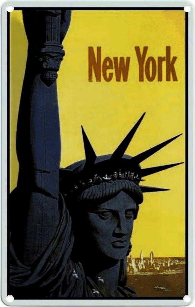 [LA-113899-1812] Blechschild 18x12 cm New York Statue of Liberty Amerika USA