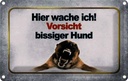 Blechschild 12x18 cm Vorsicht bissiger Hund Tier Haustier