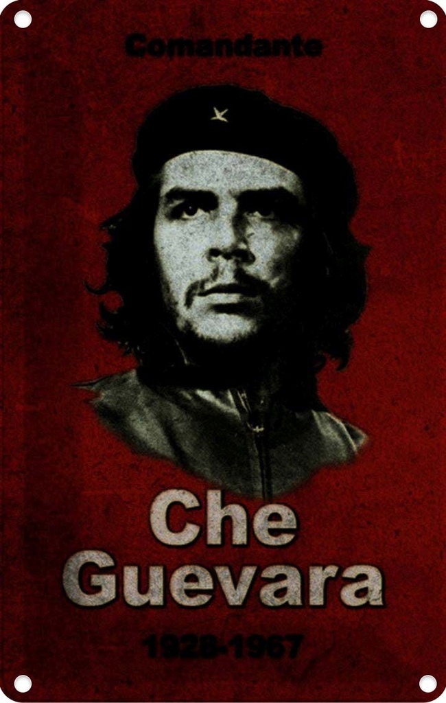[LA-113914-1812] Blechschild 18x12 cm Comandant Che Guevara 1928-1967 Dekoration
