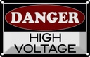 Blechschild 12x18 cm Danger high voltage Warnschild Hinweisschild Sicherheit Vorsicht