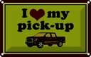 Blechschild 12x18 cm Auto i love my pick-up Geländerwagen