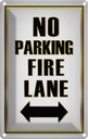 Blechschild 18x12 cm No Parking fire lane left right Parkplatzschild