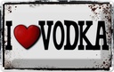 Blechschild 12x18 cm Alkohol i love Vodka Essen Trinken Bar Club