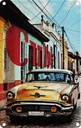 Blechschild 18x12 cm Cuba gelb Auto Garage Werkstatt