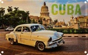 Blechschild 12x18 cm Cuba weiß Auto Garage Werkstatt