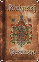 Blechschild 18x12 cm Königreich Preussen Wappen Flagge Abenteuer Reisen Urlaub Fahne