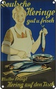 Blechschild 18x12 cm Fisch Deutsche Heringe gut frisch Warnschild Hinweisschild Sicherheit Vorsicht
