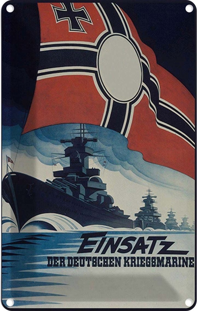 [LA-114193-1812] Blechschild 18x12 cm Einsatz deutsche Kriegsmarine Dekoration