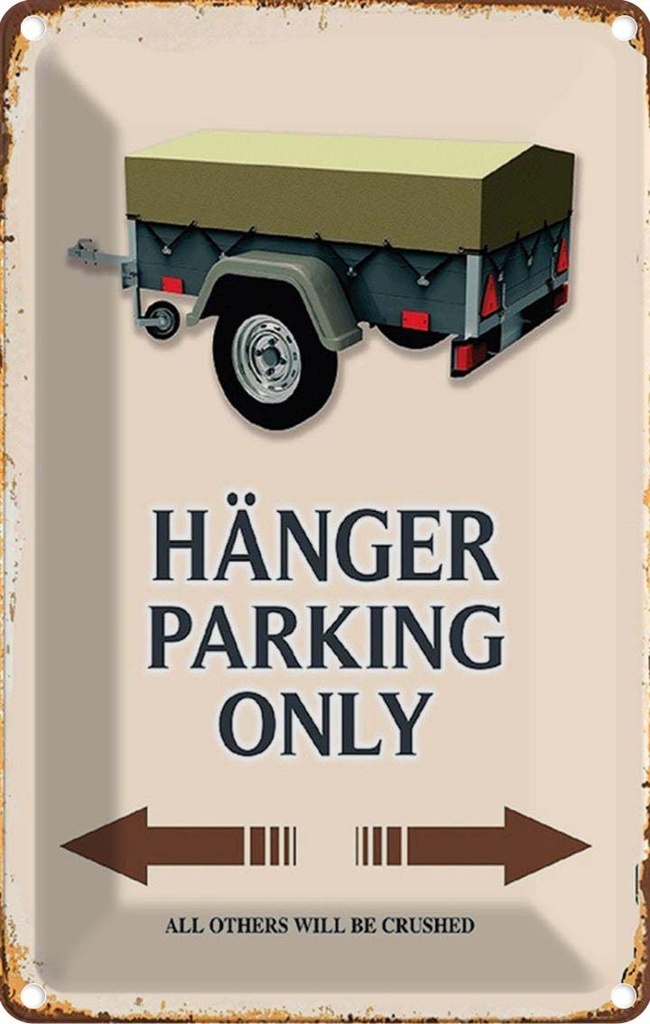 [LA-114203-1812] Blechschild 18x12 cm Hänger parking only all others Parkplatzschild