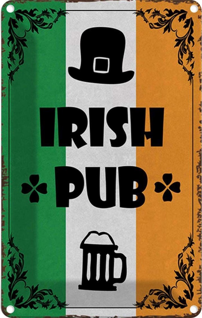 [LA-114238-1812] Blechschild 18x12 cm Irish Pub Bier Alkohol Geburtstag Feiern Party