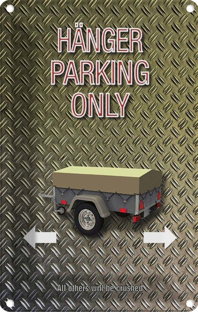 [LA-114246-1812] Blechschild 18x12 cm Hänger parking only Parkplatzschild