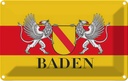 Blechschild 12x18 cm Baden Wappen Flagge Abenteuer Reisen Urlaub Fahne