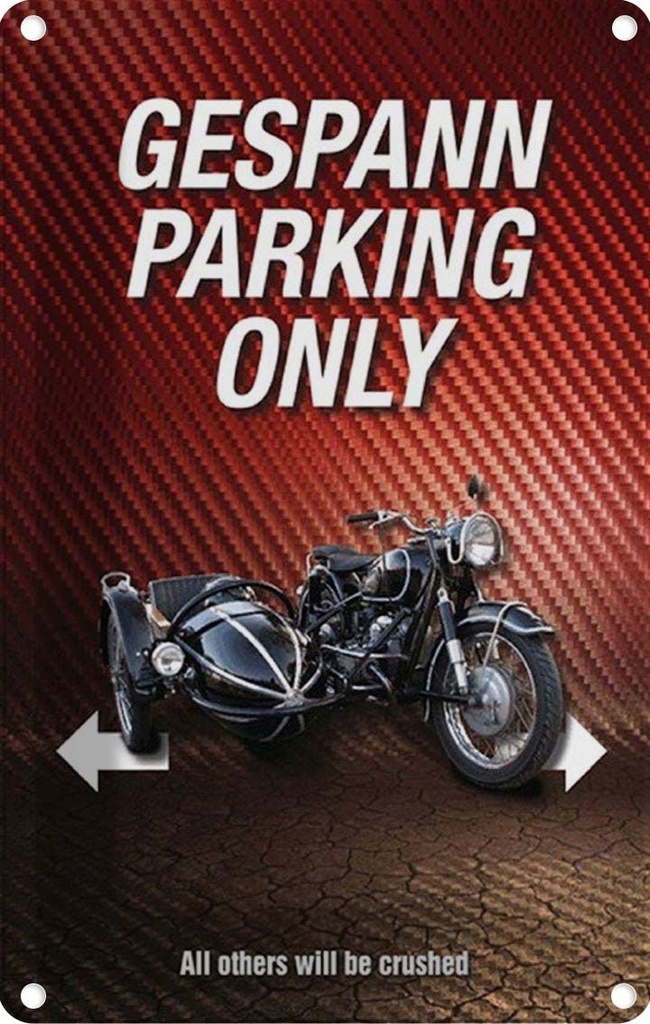 [LA-114263-1812] Blechschild 18x12 cm gespann parking only all others Parkplatzschild