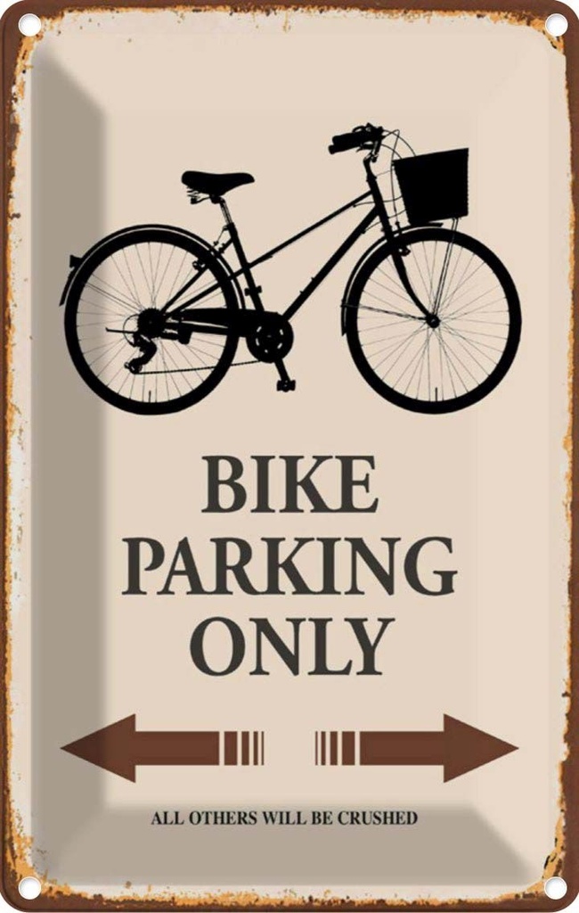 [LA-114286-1812] Blechschild 18x12 cm Bike parking only Fahrrad parken
