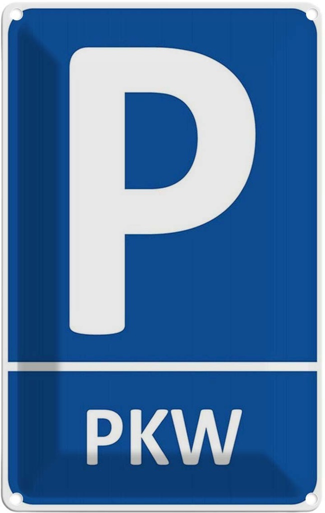 [LA-114299-1812] Blechschild 18x12 cm PLW Parkplatz Straßenschild