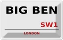 Blechschild 12x18 cm Street Big Ben SW1 Abenteuer Reisen England Urlaub