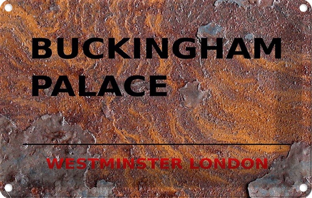 [LA-114325-1812] Blechschild 12x18 cm Street Buckingham Palace Abenteuer Reisen Straße Stadt Urlaub