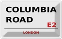 Blechschild 12x18 cm Columbia Road E2 Abenteuer Reisen England Urlaub