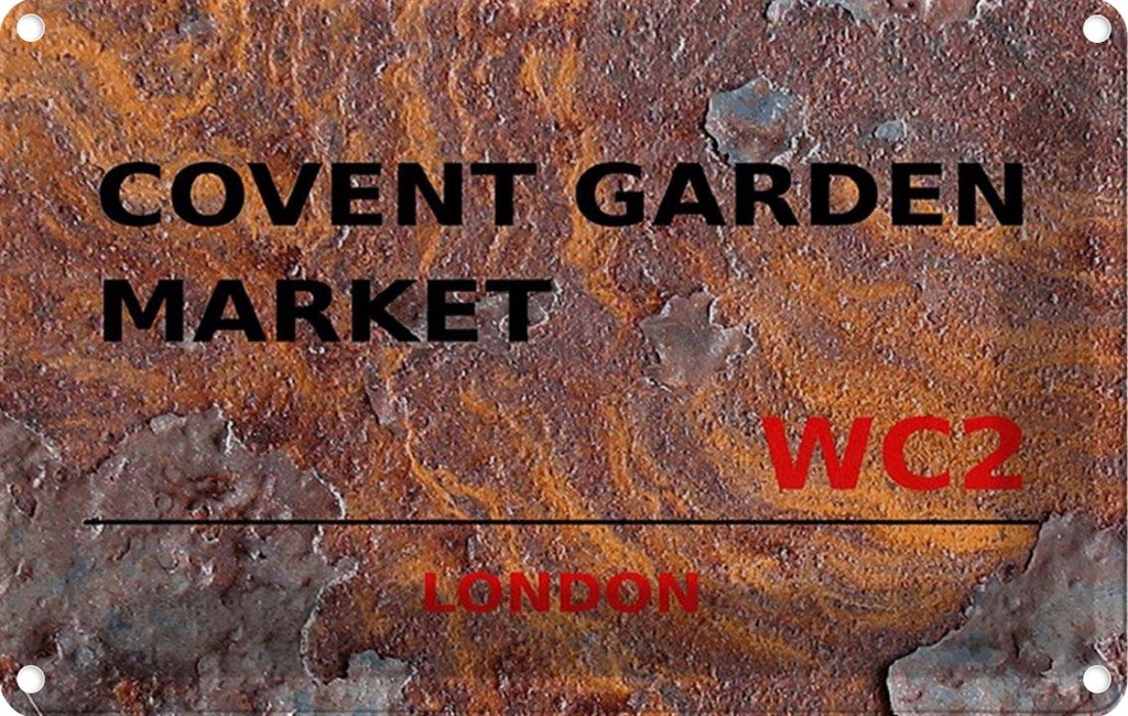 [LA-114335-1812] Blechschild 12x18 cm Covent Garden Market WC2 Abenteuer Reisen England Urlaub