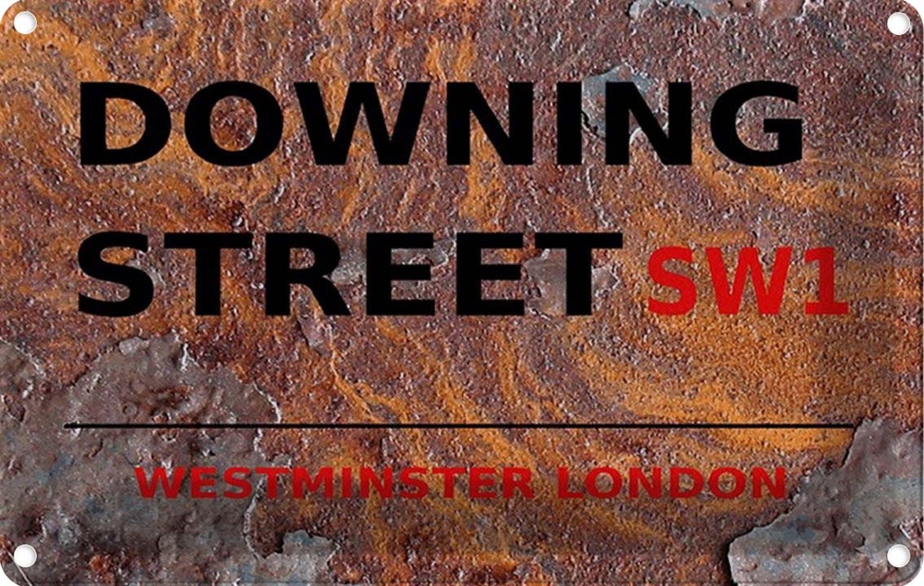 [LA-114337-1812] Blechschild 12x18 cm Westminster downing Street SW1 Abenteuer Reisen England Urlaub