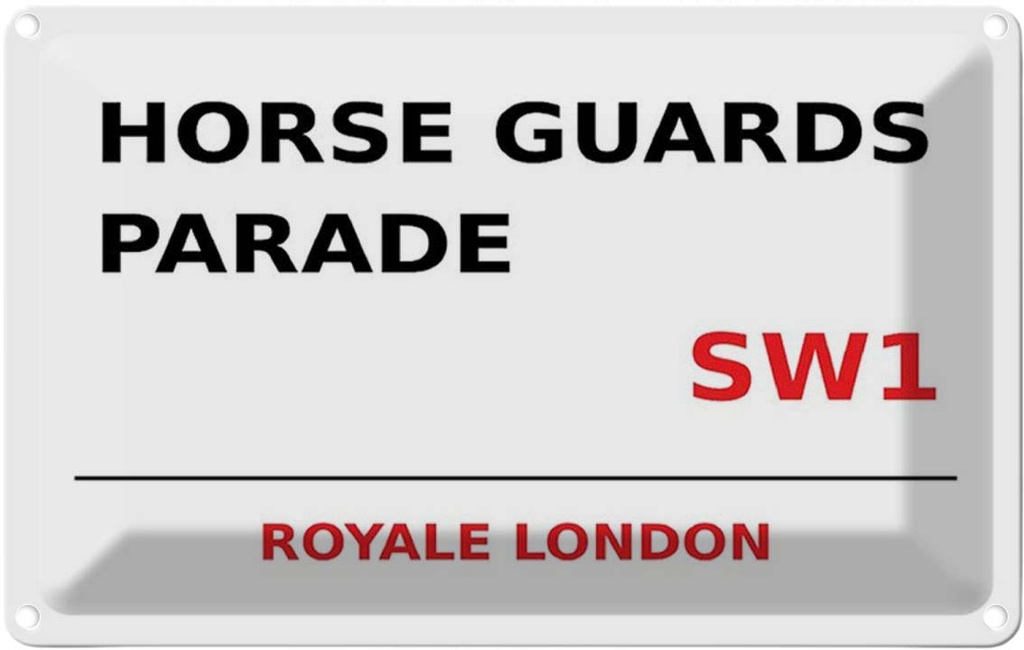 [LA-114342-1812] Blechschild 12x18 cm Royale Horse Guards Parade SW1 Abenteuer Reisen England Urlaub