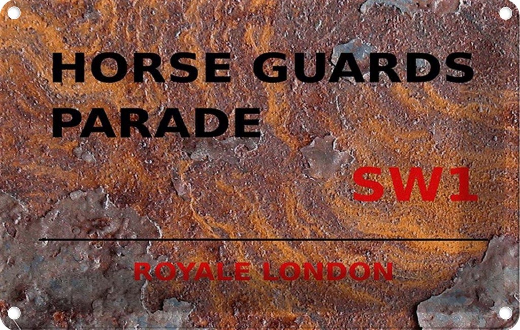 [LA-114343-1812] Blechschild 12x18 cm Royale Horse Guards Parade SW1 Abenteuer Reisen England Urlaub