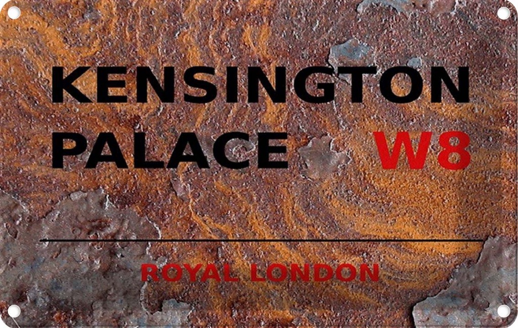 [LA-114349-1812] Blechschild 12x18 cm Royal Kensington Palace W8 Abenteuer Reisen England Urlaub