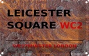 Blechschild 12x18 cm Westminster Leicester Square WC2 Abenteuer Reisen England Urlaub