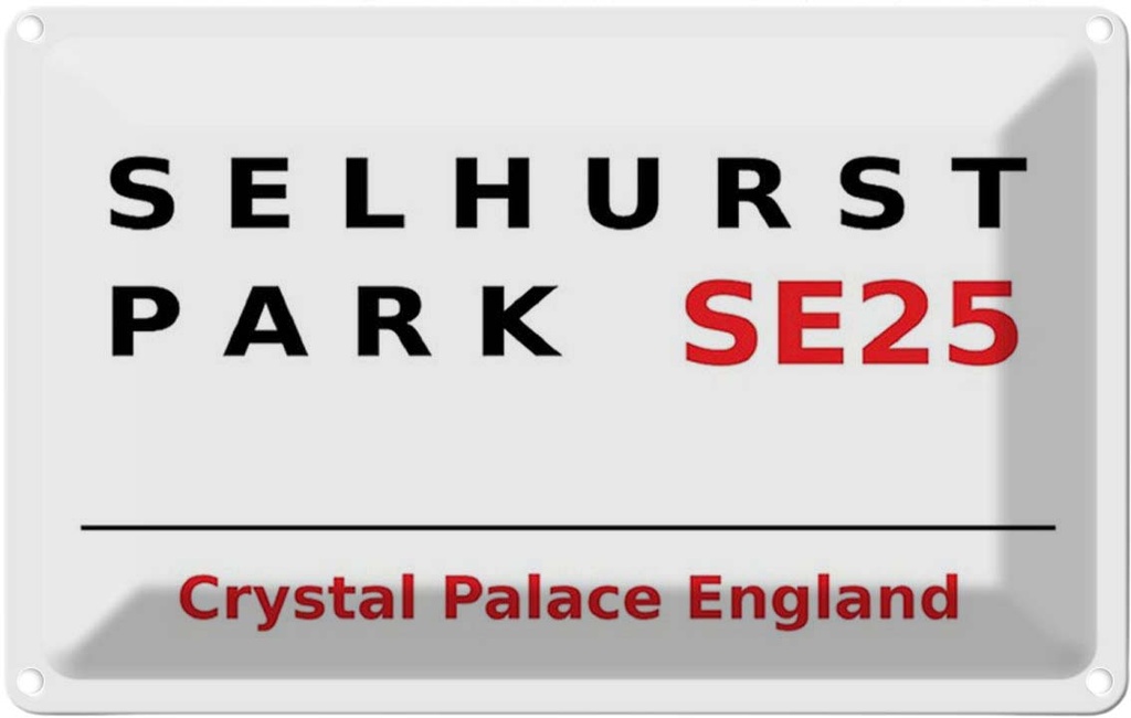 [LA-114386-1812] Blechschild 12x18 cm England Selhurst Park SE25 Abenteuer Reisen Urlaub