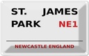 Blechschild 12x18 cm Newcastle St. James Park NE1 Abenteuer Reisen England Urlaub