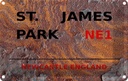 Blechschild 12x18 cm Newcastle St. James Park NE1 Abenteuer Reisen England Urlaub