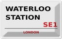 Blechschild 12x18 cm Waterloo Station SE1 Abenteuer Reisen England Urlaub