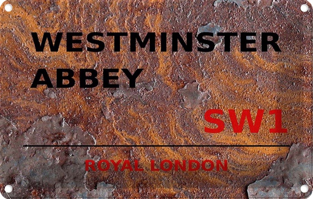 [LA-114414-1812] Blechschild 12x18 cm Royal Westminster Abbey SW1 Abenteuer Reisen England Urlaub
