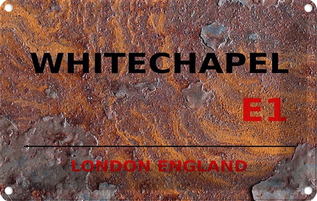 [LA-114416-1812] Blechschild 12x18 cm England Whitechapel E1 Abenteuer Reisen Urlaub