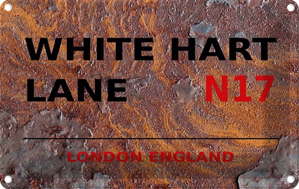 [LA-114418-1812] Blechschild 12x18 cm England White Hart Lane N17 Abenteuer Reisen Urlaub