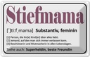 Blechschild 12x18 cm Stiefmama Superheldin Freundin Familie Freunde