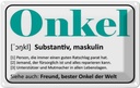 Blechschild 12x18 cm Onkel Freund bester Welt Familie Freunde