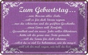 Blechschild 12x18 cm zum Geburtstag alles Liebe Dekoration Spruch Zitat