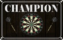 Blechschild 12x18 cm Darts Champion Sport Hobby